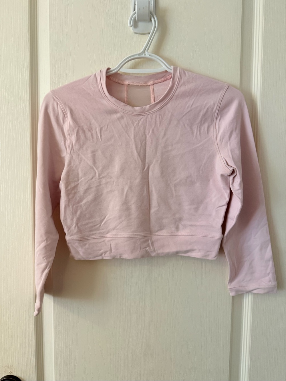 Lululemon Light Pink Cropped Crewneck Long Sleeve